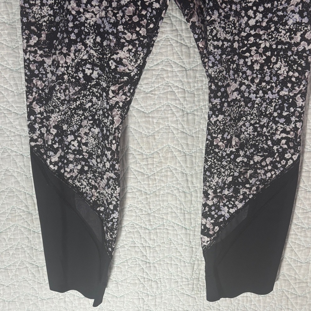 lululemon athletica Black & Pink Floral Leggings - Picture 5 of 10
